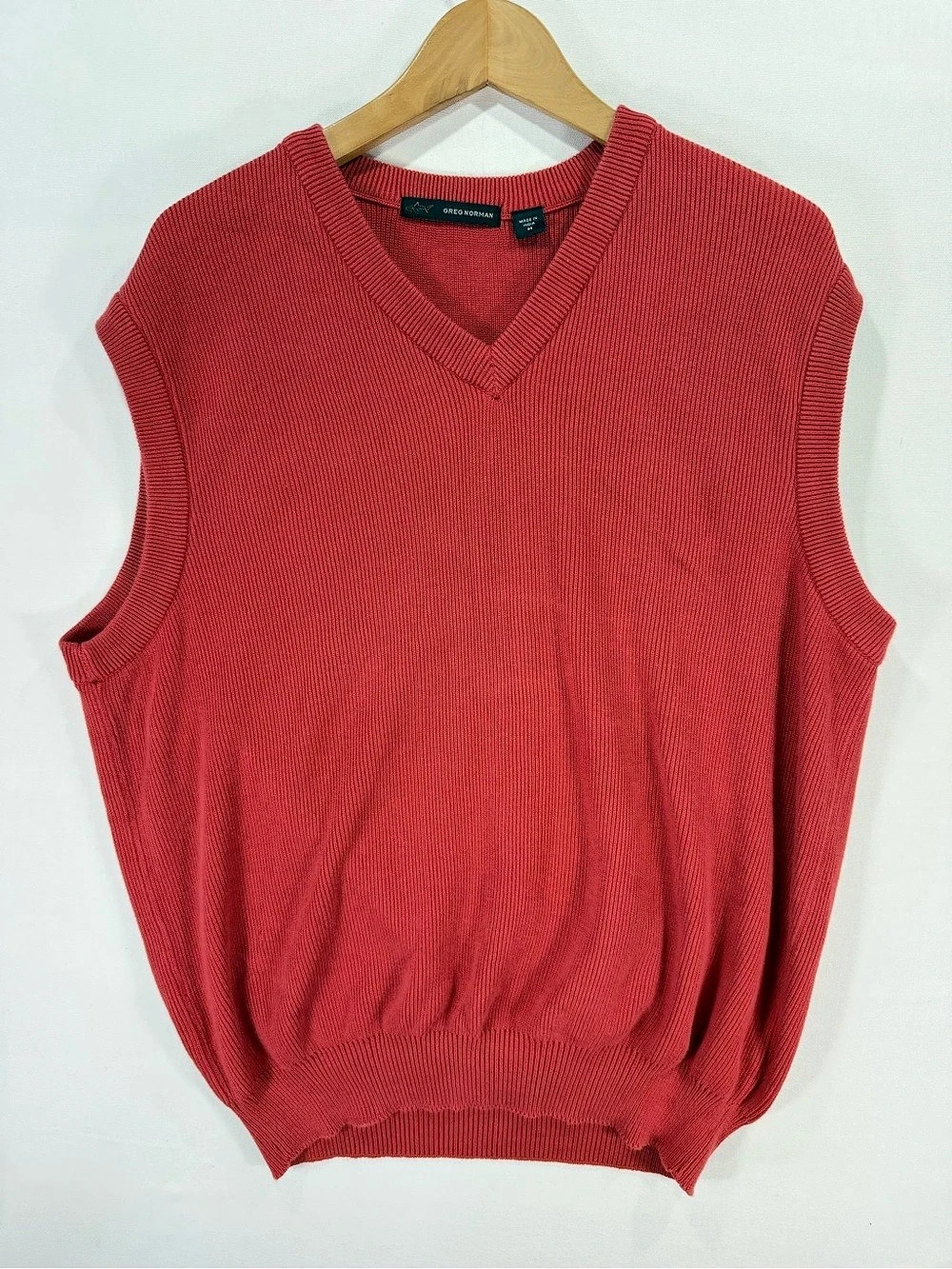 Greg Norman Men's Cotton V-Neck Vest Size Medium